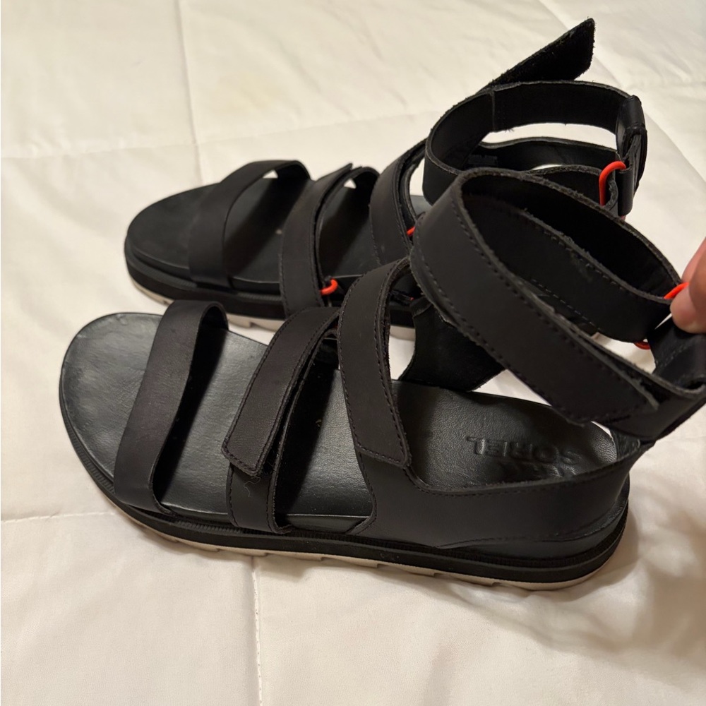Sorrell Black Strappy Sandals